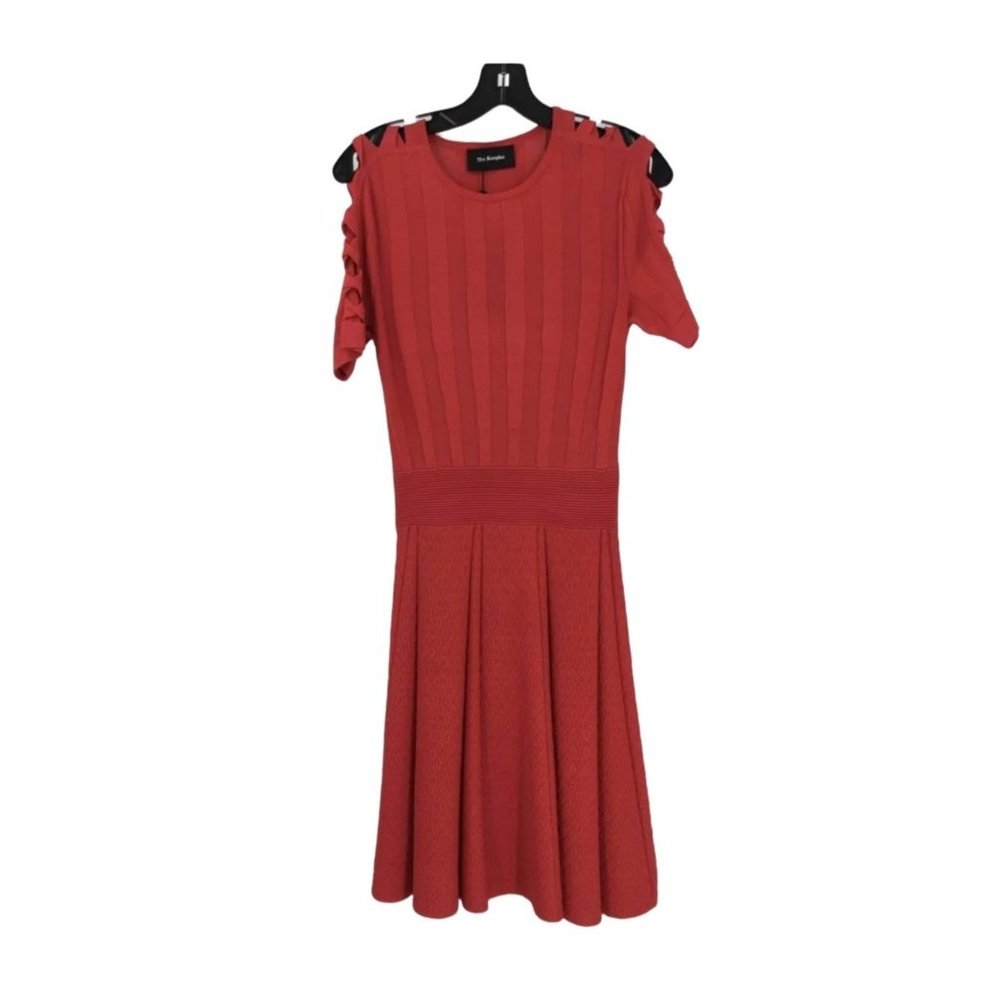 NWT The Kooples Women's Red Pleated Sweater Dress Size 2